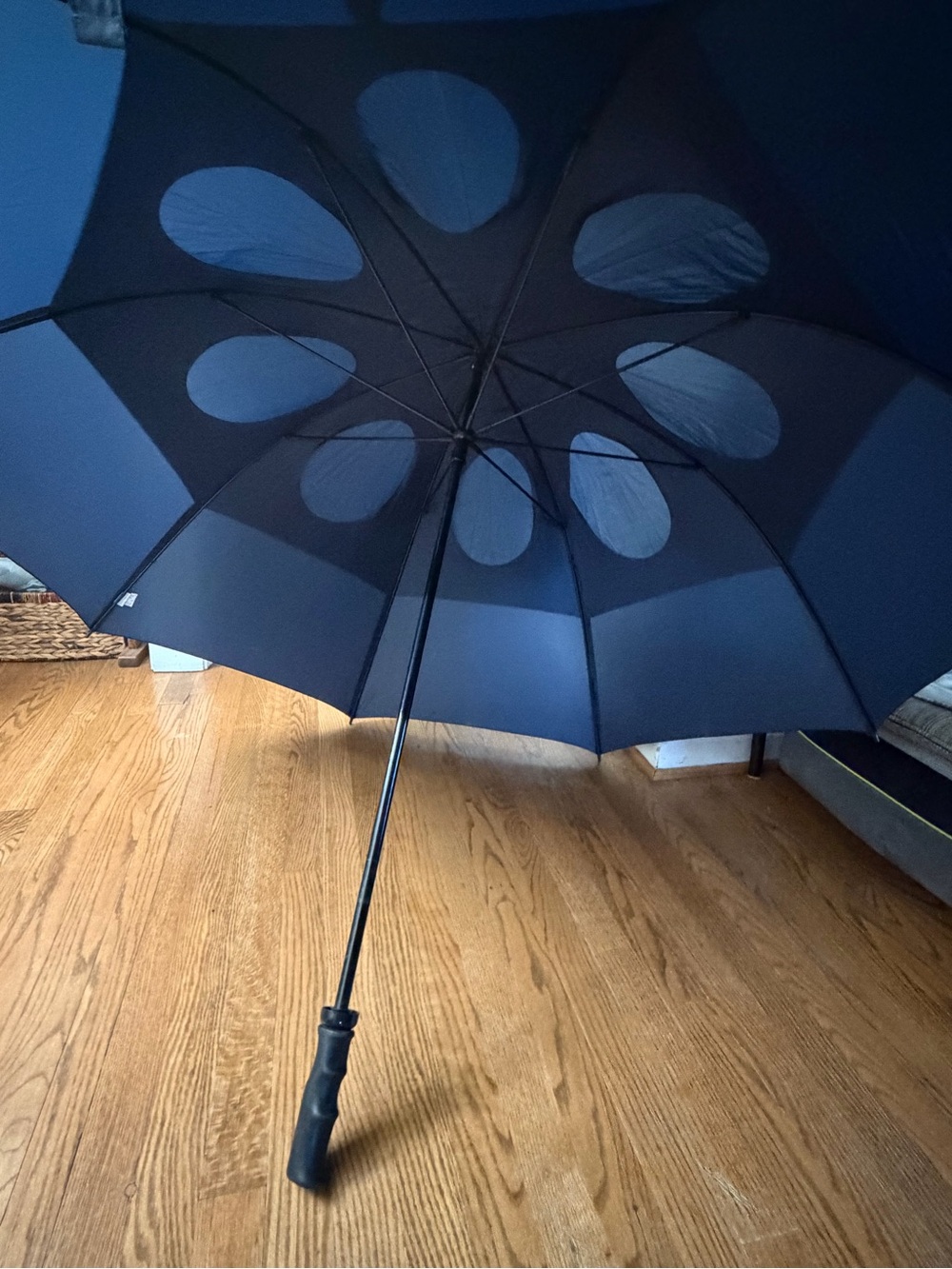 GustBuster Pro Series Gold Double Canopy Golf Stick Umbrella 62”